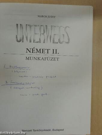 Unterwegs - Német II. munkafüzet