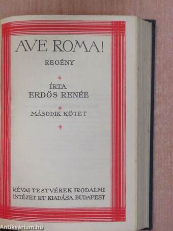 Ave Roma! I-II. (aláírt példány)