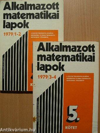 Alkalmazott matematikai lapok 1979/1-4.