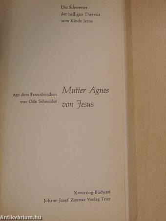 Mutter Agnes von Jesus