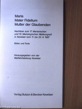 Maria Mater Fidelium Mutter der Glaubenden