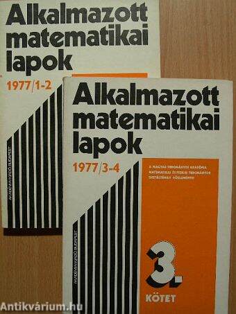 Alkalmazott matematikai lapok 1977/1-4.