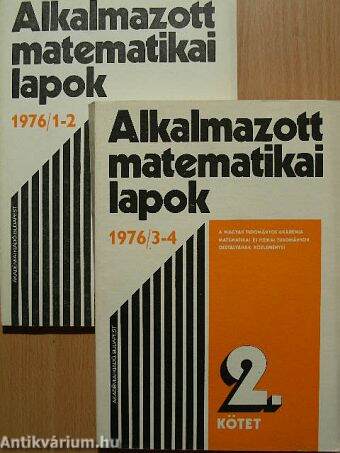 Alkalmazott matematikai lapok 1976/1-4.