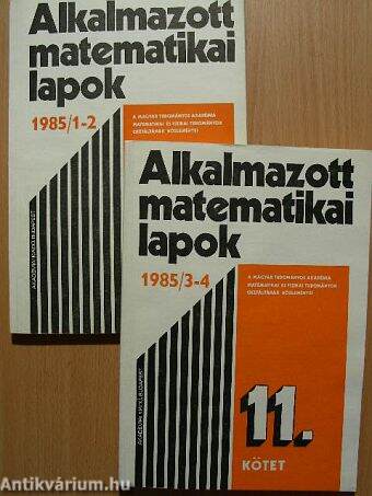 Alkalmazott matematikai lapok 1985/1-4.