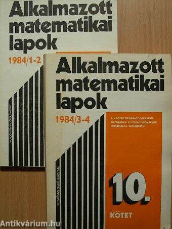 Alkalmazott matematikai lapok 1984/1-4.