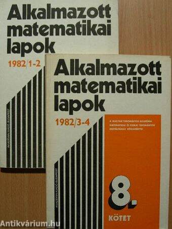 Alkalmazott matematikai lapok 1982/1-4.