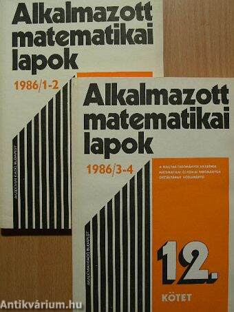 Alkalmazott matematikai lapok 1986/1-4.