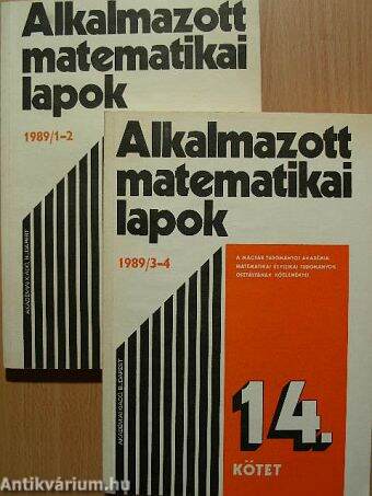 Alkalmazott matematikai lapok 1989/1-4.