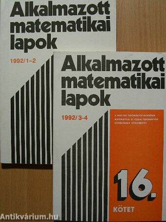 Alkalmazott matematikai lapok 1992/1-4.