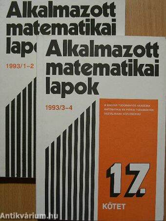 Alkalmazott matematikai lapok 1993/1-4.