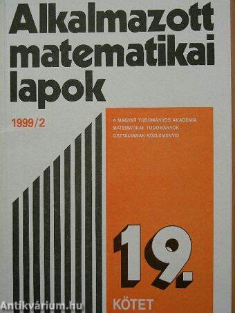 Alkalmazott matematikai lapok 1999/2.