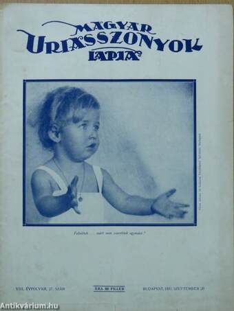 Magyar Uriasszonyok Lapja 1931. szeptember 20.