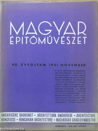 Magyar épitőművészet 1941. november