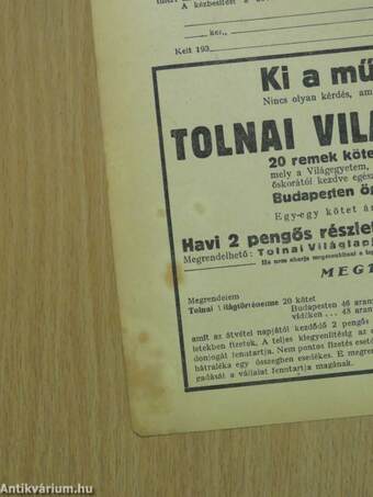 Tolnai Világlapja 1936. október 7.