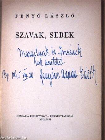 Szavak, sebek