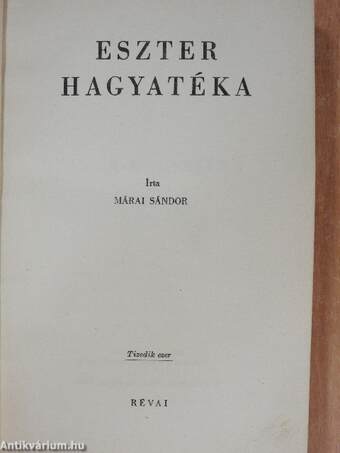 Eszter hagyatéka/Déli szél