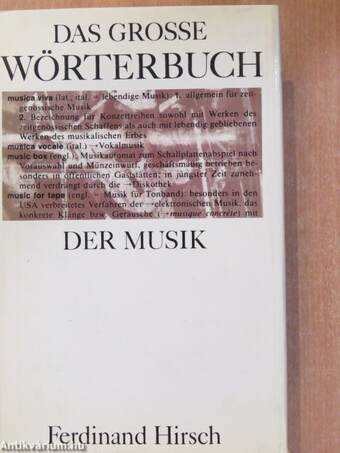 Das große Wörterbuch der Musik