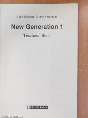 New Generation 1. - Teacher's book