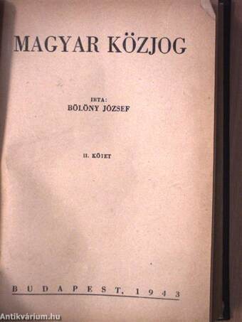 Magyar közjog I-II.