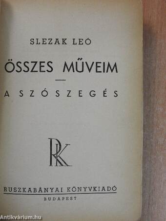 Összes műveim/A szószegés