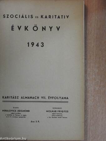 Szociális és karitativ évkönyv 1943