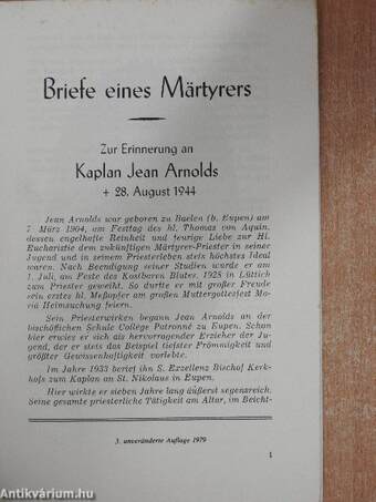 Briefe eines Märtyrers