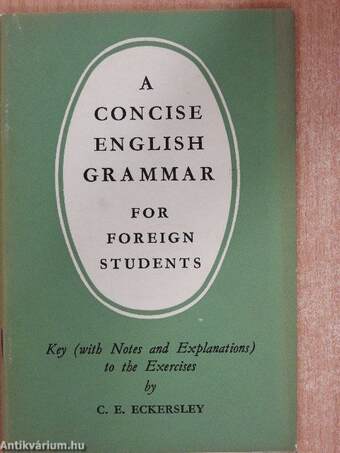 A Concise English Grammar for Foreign Students