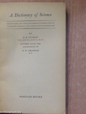 A Dictionary of Science