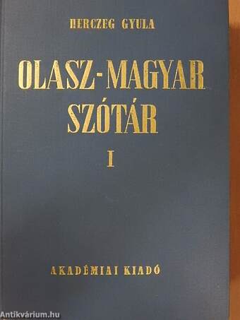 Olasz-magyar szótár I-II.