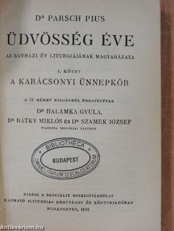 Üdvösség éve I-III.