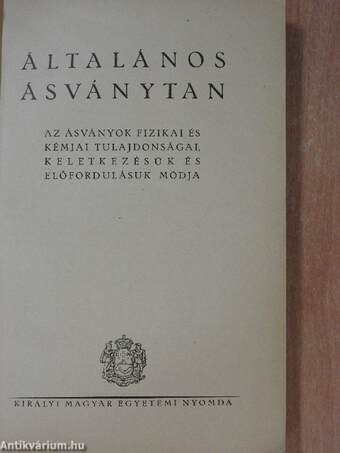 Ásványtan I-II.