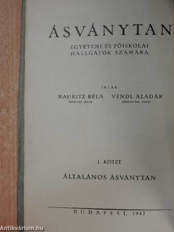 Ásványtan I-II.