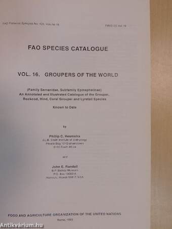 FAO Species Catalogue 16.