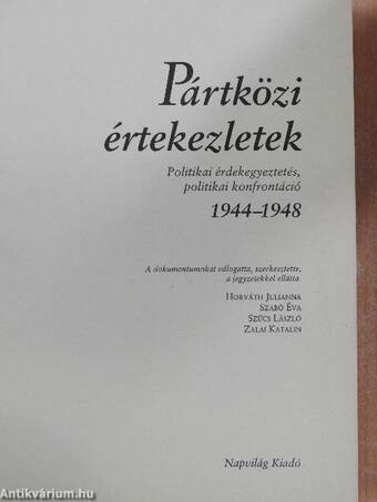 Pártközi értekezletek 1944-1948