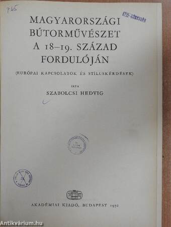 Magyarországi bútorművészet a 18-19. század fordulóján