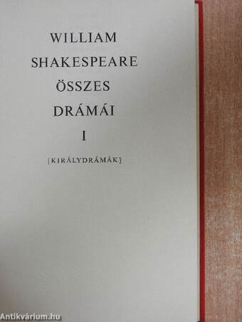 William Shakespeare összes drámái I-II.