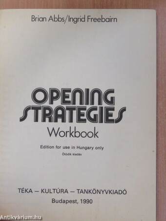 Opening Strategies - Workbook