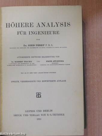 Höhere Analysis für Ingenieure