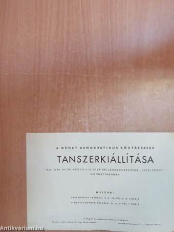 A Német Demokratikus Köztársaság tanszerkiállítása