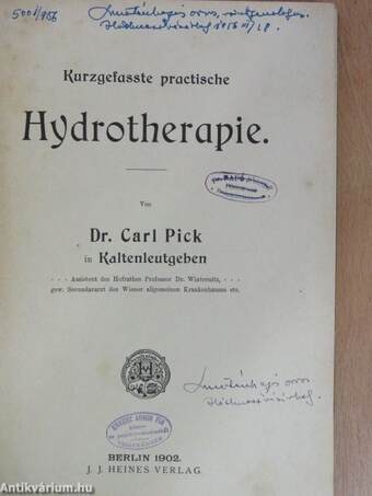 Kurzgefasste practische Hydrotherapie