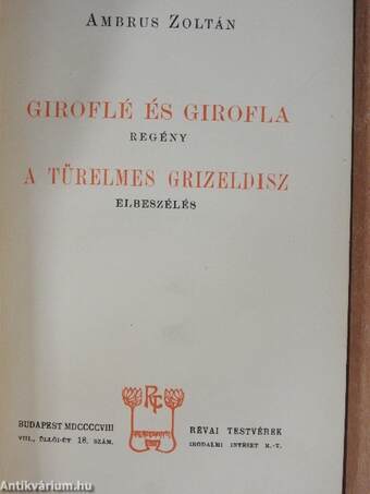 Giroflé és Girofla/A türelmes Grizeldisz