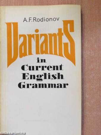 Variants in Current English Grammar