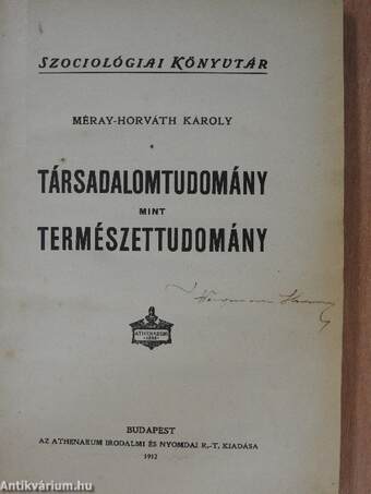 Társadalomtudomány mint természettudomány