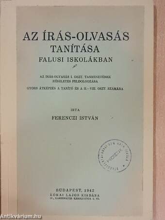 Az írás-olvasás tanítása falusi iskolákban