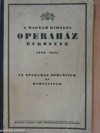 A Magyar Királyi Operaház évkönyve 1940-1941