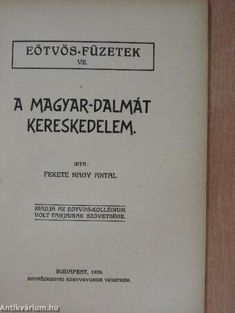 A magyar-dalmát kereskedelem