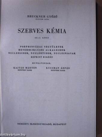 Szerves kémia III/2. (töredék)