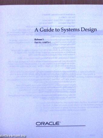 Oracle Designer/2000 - A Guide to Systems Design