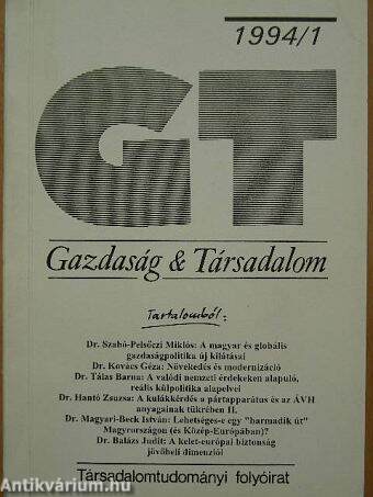 Gazdaság & Társadalom 1994/1.