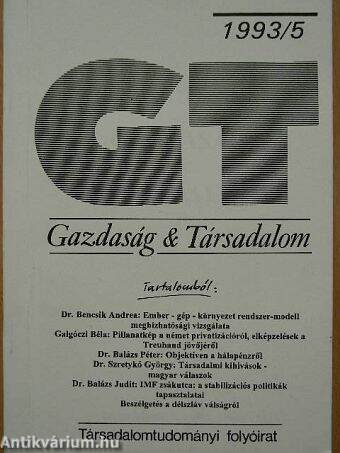 Gazdaság & Társadalom 1993/5.